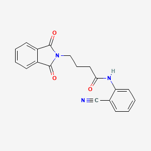 molecular formula C19H15N3O3 B5880568 N-(2-cyanophenyl)-4-(1,3-dioxo-1,3-dihydro-2H-isoindol-2-yl)butanamide 