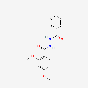 molecular formula C17H18N2O4 B5880589 2,4-dimethoxy-N'-(4-methylbenzoyl)benzohydrazide 