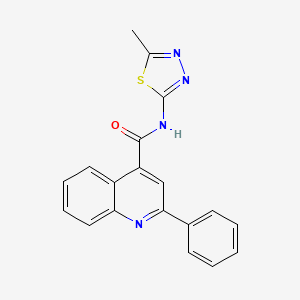 molecular formula C19H14N4OS B5880599 N-(5-methyl-1,3,4-thiadiazol-2-yl)-2-phenyl-4-quinolinecarboxamide 
