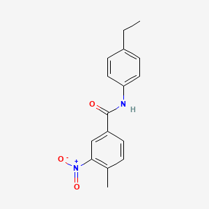 molecular formula C16H16N2O3 B5880604 N-(4-ethylphenyl)-4-methyl-3-nitrobenzamide 
