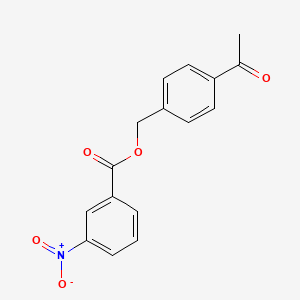 molecular formula C16H13NO5 B5880612 4-acetylbenzyl 3-nitrobenzoate 