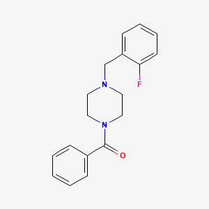 molecular formula C18H19FN2O B5880633 1-benzoyl-4-(2-fluorobenzyl)piperazine 