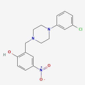 molecular formula C17H18ClN3O3 B5880643 2-{[4-(3-chlorophenyl)-1-piperazinyl]methyl}-4-nitrophenol 