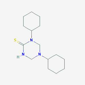 molecular formula C15H27N3S B5880648 1,5-dicyclohexyl-1,3,5-triazinane-2-thione 