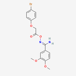 N'-{[(4-bromophenoxy)acetyl]oxy}-3,4-dimethoxybenzenecarboximidamide