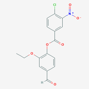 molecular formula C16H12ClNO6 B5880684 2-ethoxy-4-formylphenyl 4-chloro-3-nitrobenzoate 
