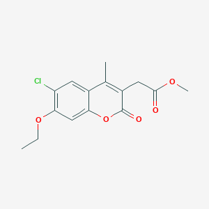molecular formula C15H15ClO5 B5880686 methyl (6-chloro-7-ethoxy-4-methyl-2-oxo-2H-chromen-3-yl)acetate 