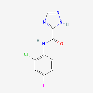 molecular formula C9H6ClIN4O B5880693 N-(2-chloro-4-iodophenyl)-1H-1,2,4-triazole-3-carboxamide 