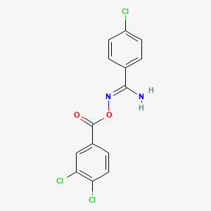 molecular formula C14H9Cl3N2O2 B5880725 4-chloro-N'-[(3,4-dichlorobenzoyl)oxy]benzenecarboximidamide 