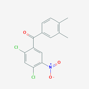 (2,4-dichloro-5-nitrophenyl)(3,4-dimethylphenyl)methanone