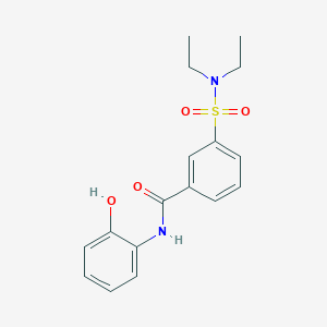molecular formula C17H20N2O4S B5880761 3-[(diethylamino)sulfonyl]-N-(2-hydroxyphenyl)benzamide 