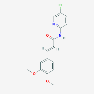 molecular formula C16H15ClN2O3 B5880764 N-(5-chloro-2-pyridinyl)-3-(3,4-dimethoxyphenyl)acrylamide 
