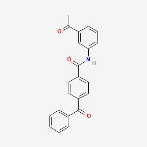 molecular formula C22H17NO3 B5880782 N-(3-acetylphenyl)-4-benzoylbenzamide 