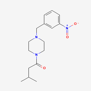 molecular formula C16H23N3O3 B5880787 1-(3-methylbutanoyl)-4-(3-nitrobenzyl)piperazine 