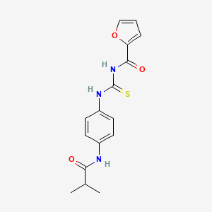 molecular formula C16H17N3O3S B5880799 N-({[4-(isobutyrylamino)phenyl]amino}carbonothioyl)-2-furamide 