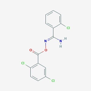 molecular formula C14H9Cl3N2O2 B5880800 2-chloro-N'-[(2,5-dichlorobenzoyl)oxy]benzenecarboximidamide 