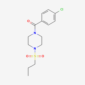 molecular formula C14H19ClN2O3S B5880805 1-(4-chlorobenzoyl)-4-(propylsulfonyl)piperazine 