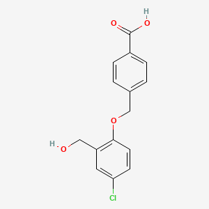 molecular formula C15H13ClO4 B5880839 4-{[4-chloro-2-(hydroxymethyl)phenoxy]methyl}benzoic acid 