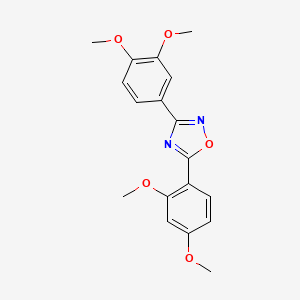 molecular formula C18H18N2O5 B5880846 5-(2,4-dimethoxyphenyl)-3-(3,4-dimethoxyphenyl)-1,2,4-oxadiazole 