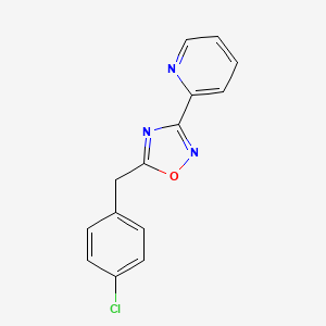 2-[5-(4-chlorobenzyl)-1,2,4-oxadiazol-3-yl]pyridine