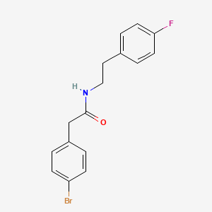 molecular formula C16H15BrFNO B5880850 2-(4-bromophenyl)-N-[2-(4-fluorophenyl)ethyl]acetamide 