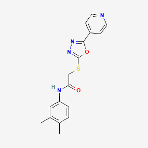 molecular formula C17H16N4O2S B5880869 N-(3,4-dimethylphenyl)-2-{[5-(4-pyridinyl)-1,3,4-oxadiazol-2-yl]thio}acetamide 