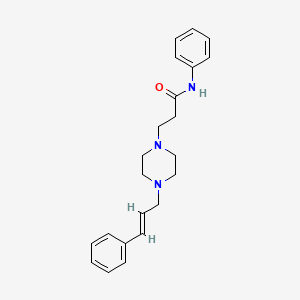 molecular formula C22H27N3O B5880900 N-phenyl-3-[4-(3-phenyl-2-propen-1-yl)-1-piperazinyl]propanamide 