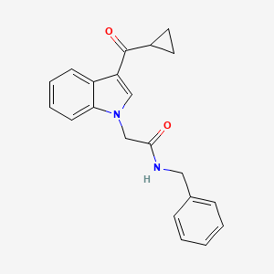 molecular formula C21H20N2O2 B5880904 N-benzyl-2-[3-(cyclopropylcarbonyl)-1H-indol-1-yl]acetamide 