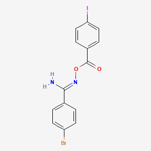 molecular formula C14H10BrIN2O2 B5880910 4-bromo-N'-[(4-iodobenzoyl)oxy]benzenecarboximidamide 
