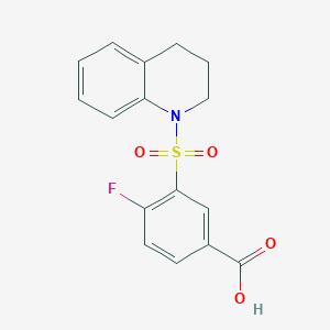 3-(3,4-dihydro-1(2H)-quinolinylsulfonyl)-4-fluorobenzoic acid