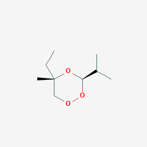 molecular formula C9H18O3 B588093 1,2,4-Trioxane,5-ethyl-5-methyl-3-(1-methylethyl)-,cis-(9CI) CAS No. 145939-91-9