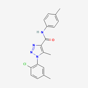 molecular formula C18H17ClN4O B5880957 1-(2-chloro-5-methylphenyl)-5-methyl-N-(4-methylphenyl)-1H-1,2,3-triazole-4-carboxamide CAS No. 904817-02-3