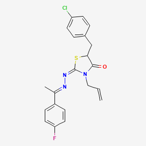3-allyl-5-(4-chlorobenzyl)-1,3-thiazolidine-2,4-dione 2-{[1-(4-fluorophenyl)ethylidene]hydrazone}