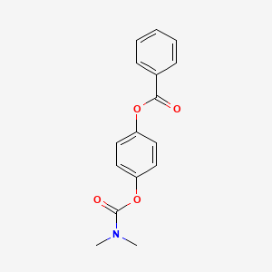 molecular formula C16H15NO4 B5880996 4-{[(dimethylamino)carbonyl]oxy}phenyl benzoate 