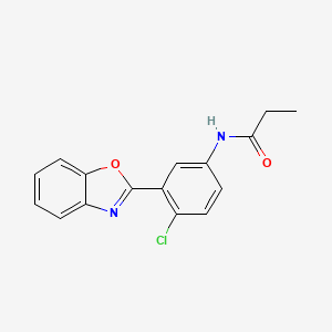 molecular formula C16H13ClN2O2 B5881001 N-[3-(1,3-benzoxazol-2-yl)-4-chlorophenyl]propanamide 