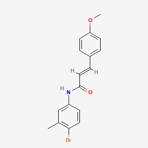 molecular formula C17H16BrNO2 B5881015 N-(4-bromo-3-methylphenyl)-3-(4-methoxyphenyl)acrylamide 