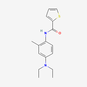 molecular formula C16H20N2OS B5881043 N-[4-(diethylamino)-2-methylphenyl]-2-thiophenecarboxamide 