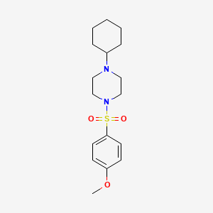 molecular formula C17H26N2O3S B5881055 1-cyclohexyl-4-[(4-methoxyphenyl)sulfonyl]piperazine 