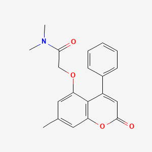 molecular formula C20H19NO4 B5881081 N,N-dimethyl-2-[(7-methyl-2-oxo-4-phenyl-2H-chromen-5-yl)oxy]acetamide 