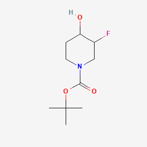 molecular formula C10H18FNO3 B588112 叔丁基 3-氟-4-羟基哌啶-1-羧酸酯 CAS No. 373604-28-5