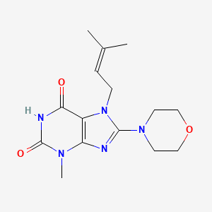 molecular formula C15H21N5O3 B5881132 3-methyl-7-(3-methyl-2-buten-1-yl)-8-(4-morpholinyl)-3,7-dihydro-1H-purine-2,6-dione 