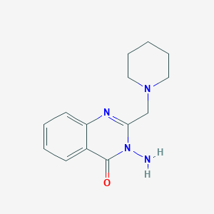 molecular formula C14H18N4O B5881149 3-amino-2-(1-piperidinylmethyl)-4(3H)-quinazolinone 