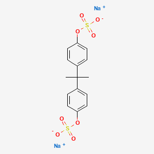 molecular formula C15H14Na2O8S2 B588118 双酚 A 双硫酸二钠盐 CAS No. 10040-44-5