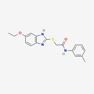 molecular formula C18H19N3O2S B5881180 2-[(5-ethoxy-1H-benzimidazol-2-yl)thio]-N-(3-methylphenyl)acetamide 