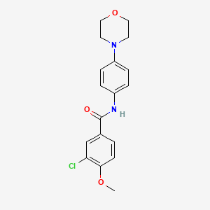 molecular formula C18H19ClN2O3 B5881193 3-chloro-4-methoxy-N-[4-(4-morpholinyl)phenyl]benzamide 