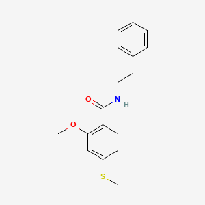 molecular formula C17H19NO2S B5881216 2-methoxy-4-(methylthio)-N-(2-phenylethyl)benzamide 