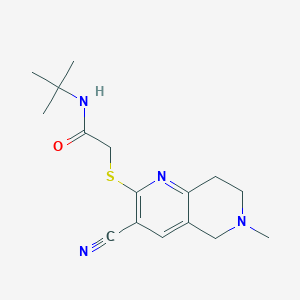 N-(tert-butyl)-2-[(3-cyano-6-methyl-5,6,7,8-tetrahydro-1,6-naphthyridin-2-yl)thio]acetamide
