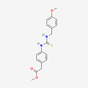 molecular formula C18H20N2O3S B5881289 methyl [4-({[(4-methoxybenzyl)amino]carbonothioyl}amino)phenyl]acetate 
