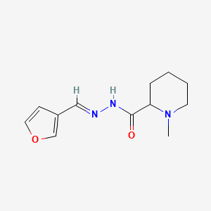 molecular formula C12H17N3O2 B5881294 N'-(3-furylmethylene)-1-methyl-2-piperidinecarbohydrazide 