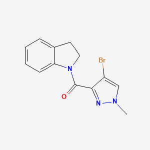 molecular formula C13H12BrN3O B5881295 1-[(4-bromo-1-methyl-1H-pyrazol-3-yl)carbonyl]indoline 